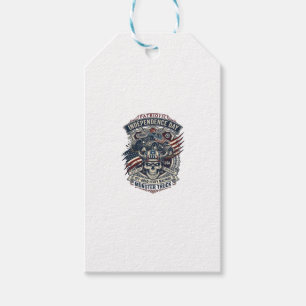 Patriotic 1776 Off Road Skull Monster Truck Heavy  Gift Tags