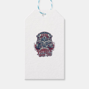 Patriotic 1776 Off Road Skull Monster Truck Heavy  Gift Tags