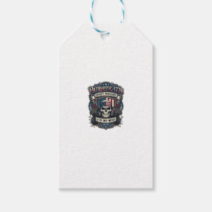 Patriotic 1776 Off Road Skull Monster Truck Heavy  Gift Tags