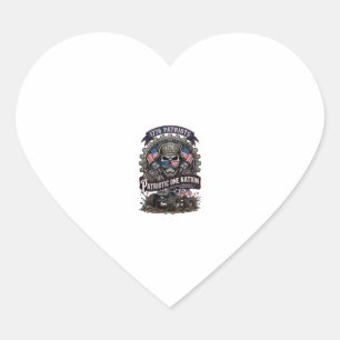 Patriotic 1776 Off Road Skull Monster Truck Heavy Heart Sticker