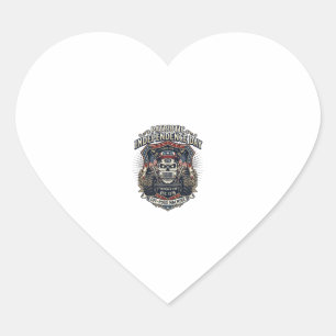 Patriotic 1776 Off Road Skull Monster Truck Heavy  Heart Sticker