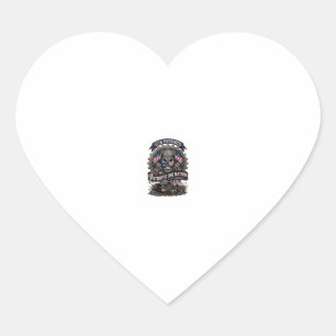 Patriotic 1776 Off Road Skull Monster Truck Heavy Heart Sticker