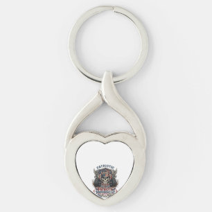 Patriotic 1776 Off Road Skull Monster Truck Heavy  Key Ring