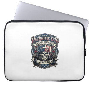 Patriotic 1776 Off Road Skull Monster Truck Heavy  Laptop Sleeve