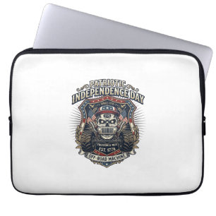 Patriotic 1776 Off Road Skull Monster Truck Heavy  Laptop Sleeve