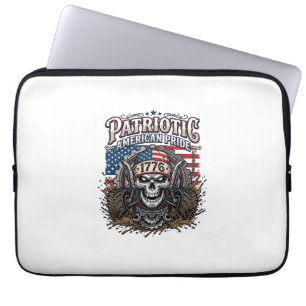 Patriotic 1776 Off Road Skull Monster Truck Heavy Laptop Sleeve