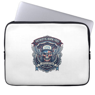 Patriotic 1776 Off Road Skull Monster Truck Heavy  Laptop Sleeve