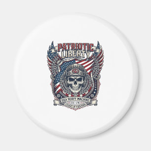 Patriotic 1776 Off Road Skull Monster Truck Heavy Magnet