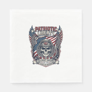 Patriotic 1776 Off Road Skull Monster Truck Heavy Napkin