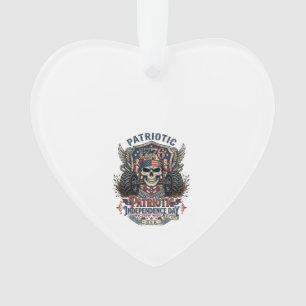 Patriotic 1776 Off Road Skull Monster Truck Heavy  Ornament