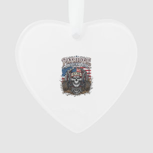 Patriotic 1776 Off Road Skull Monster Truck Heavy Ornament