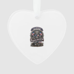 Patriotic 1776 Off Road Skull Monster Truck Heavy Ornament