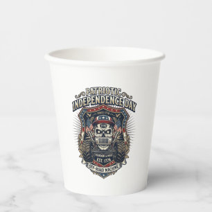 Patriotic 1776 Off Road Skull Monster Truck Heavy  Paper Cups