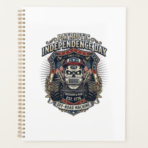 Patriotic 1776 Off Road Skull Monster Truck Heavy  Planner