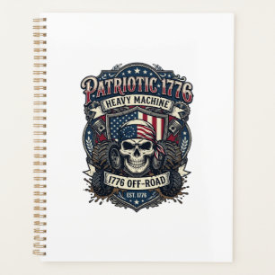 Patriotic 1776 Off Road Skull Monster Truck Heavy  Planner