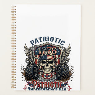 Patriotic 1776 Off Road Skull Monster Truck Heavy  Planner