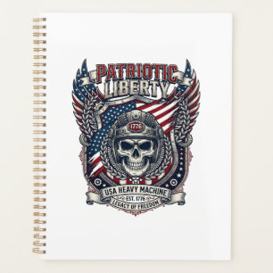 Patriotic 1776 Off Road Skull Monster Truck Heavy  Planner