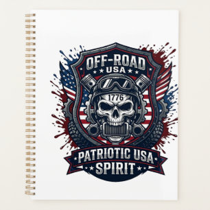 Patriotic 1776 Off Road Skull Monster Truck Heavy  Planner