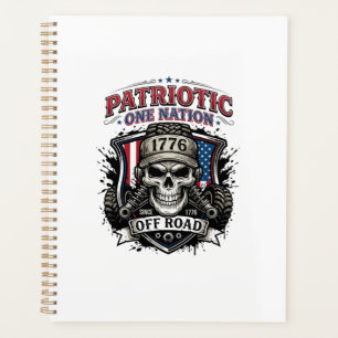 Patriotic 1776 Off Road Skull Monster Truck Heavy  Planner