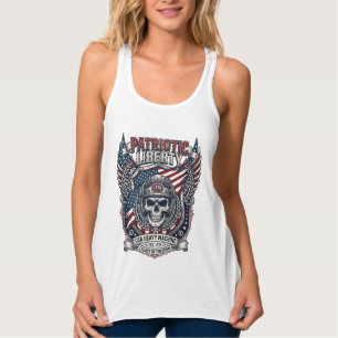 Patriotic 1776 Off Road Skull Monster Truck Heavy Singlet