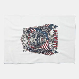 Patriotic 1776 Off Road Skull Monster Truck Heavy  Tea Towel