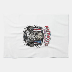 Patriotic 1776 Off Road Skull Monster Truck Heavy  Tea Towel