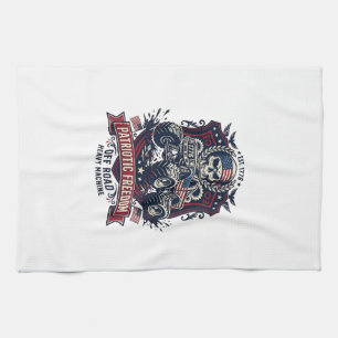 Patriotic 1776 Off Road Skull Monster Truck Heavy  Tea Towel