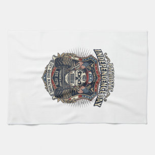 Patriotic 1776 Off Road Skull Monster Truck Heavy  Tea Towel