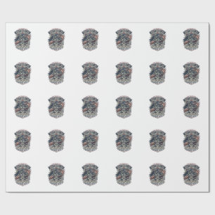 Patriotic 1776 Off Road Skull Monster Truck Heavy  Wrapping Paper