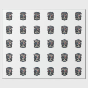 Patriotic 1776 Off Road Skull Monster Truck Heavy  Wrapping Paper