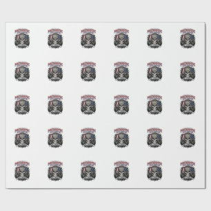 Patriotic 1776 Off Road Skull Monster Truck Heavy Wrapping Paper