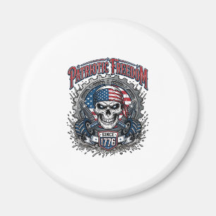 Patriotic 1776 Off Road Skull Monster Truck Magnet
