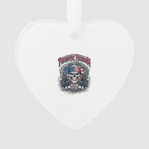 Patriotic 1776 Off Road Skull Monster Truck Ornament