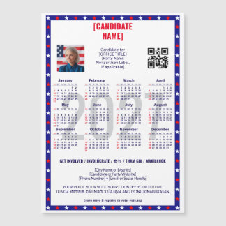 Patriotic 2027 Political Election QR Code Calendar