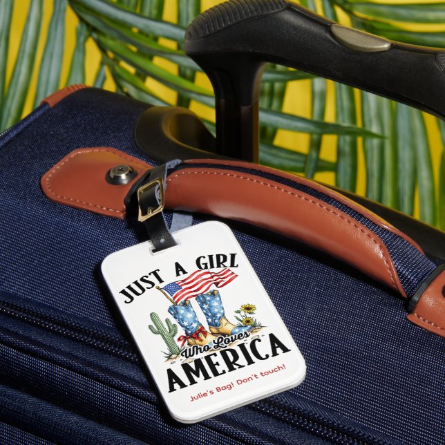 Patriotic 250 year anniversary of USA Luggage Tag  (Front Insitu 1)