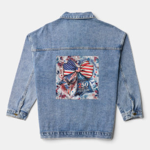 Patriotic 250 Year Birthday Denim Jacket