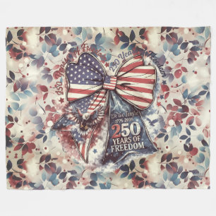 Patriotic 250 Year Birthday Fleece Blanket