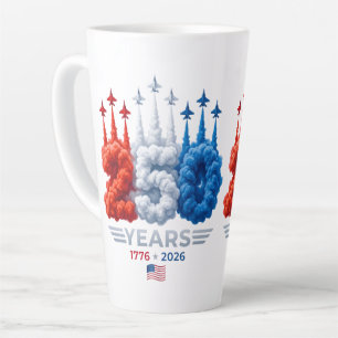Patriotic 250 Year Birthday Latte Mug
