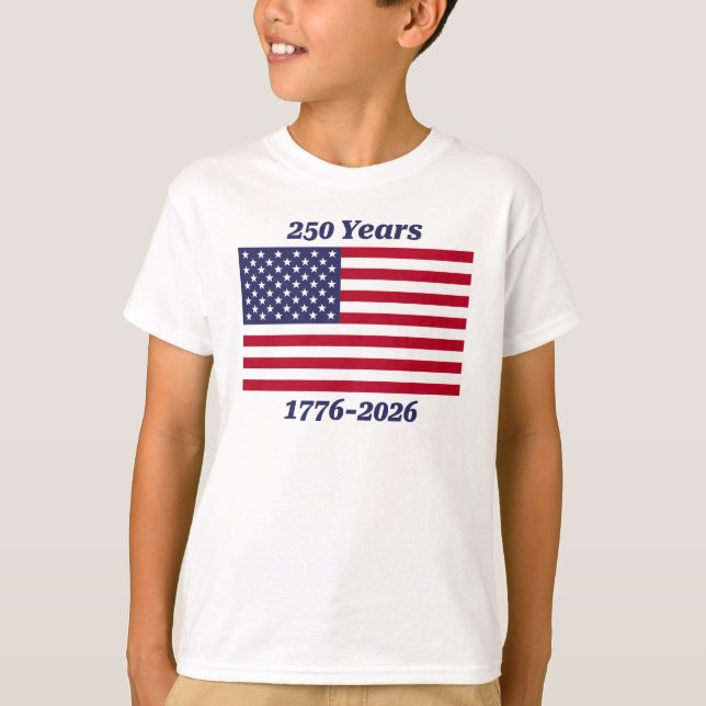 Patriotic 250 Years 1776-2026 T-Shirt (Front)