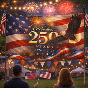 Patriotic 250th Anniversary Banner