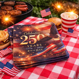 Patriotic 250th Anniversary Napkin