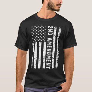 Patriotic 2nd Amendment US Flag Pro Gun T-Shirt