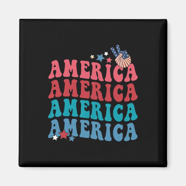 Patriotic 4th Fourth Of July Independence Day  Magnet (Front)