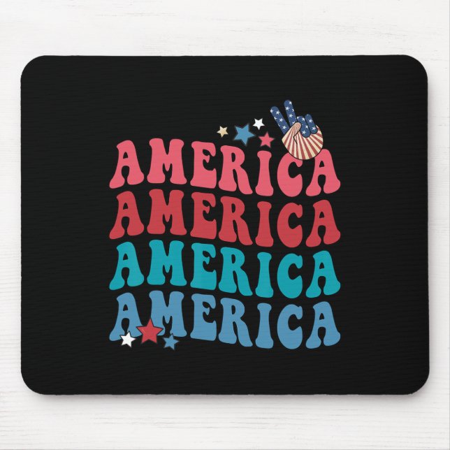 Patriotic 4th Fourth Of July Independence Day  Mouse Pad (Front)