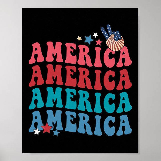 Patriotic 4th Fourth Of July Independence Day  Poster (Front)