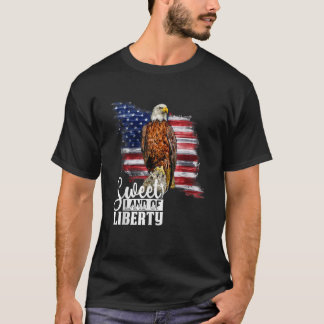 Patriotic 4th July Eagle American Flag America Bir T-Shirt