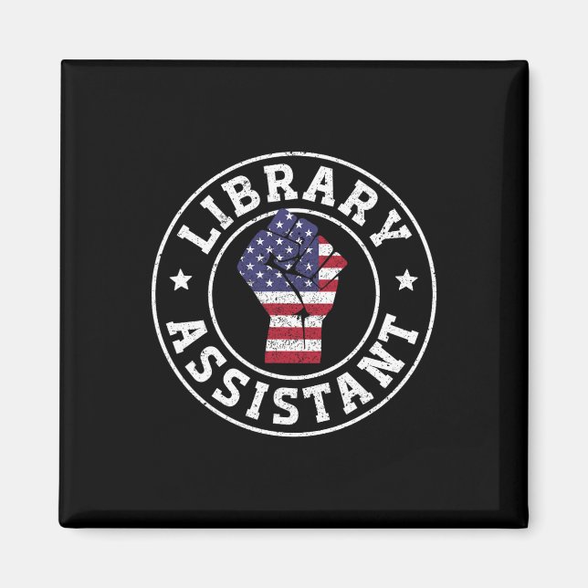 Patriotic 4th July Library Istant  Magnet (Front)