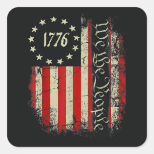  Patriotic 4th of July America Square Sticker