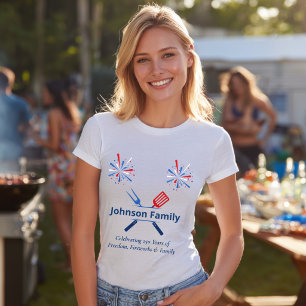 Patriotic 4th of July BBQ Cookout America 250th T-Shirt