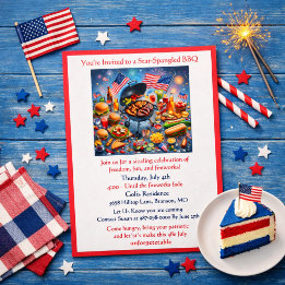 Patriotic 4th of July BBQ / Party Invitation